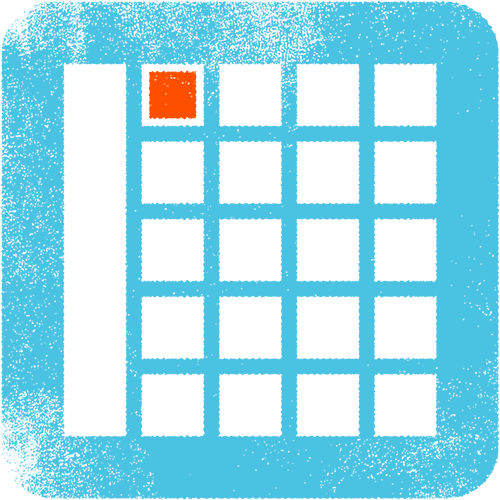 Icon representing the 80 User Preset spaces of the Hologram Electronics Chroma Console multi-effect pedal