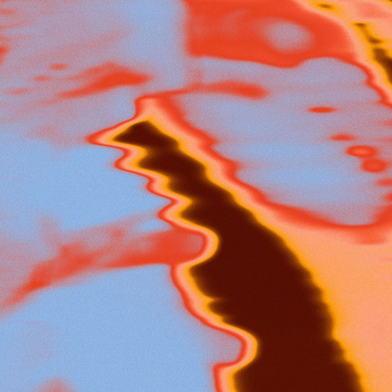 Abstract, psychedelic colorful shapes with added texture