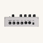 Clear view of the back side of the Hologram Electronics Microcosm granular delay and looper pedal showing the inputs and outputs