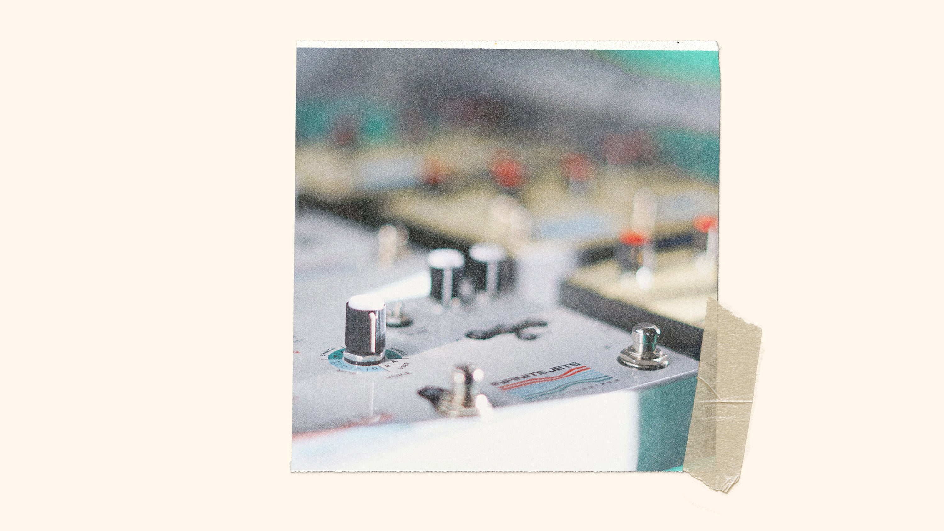 Macro detail shot of the Hologram Electronics Infinite Jets: Resynthesizer multi-voice synth and glitch pedal