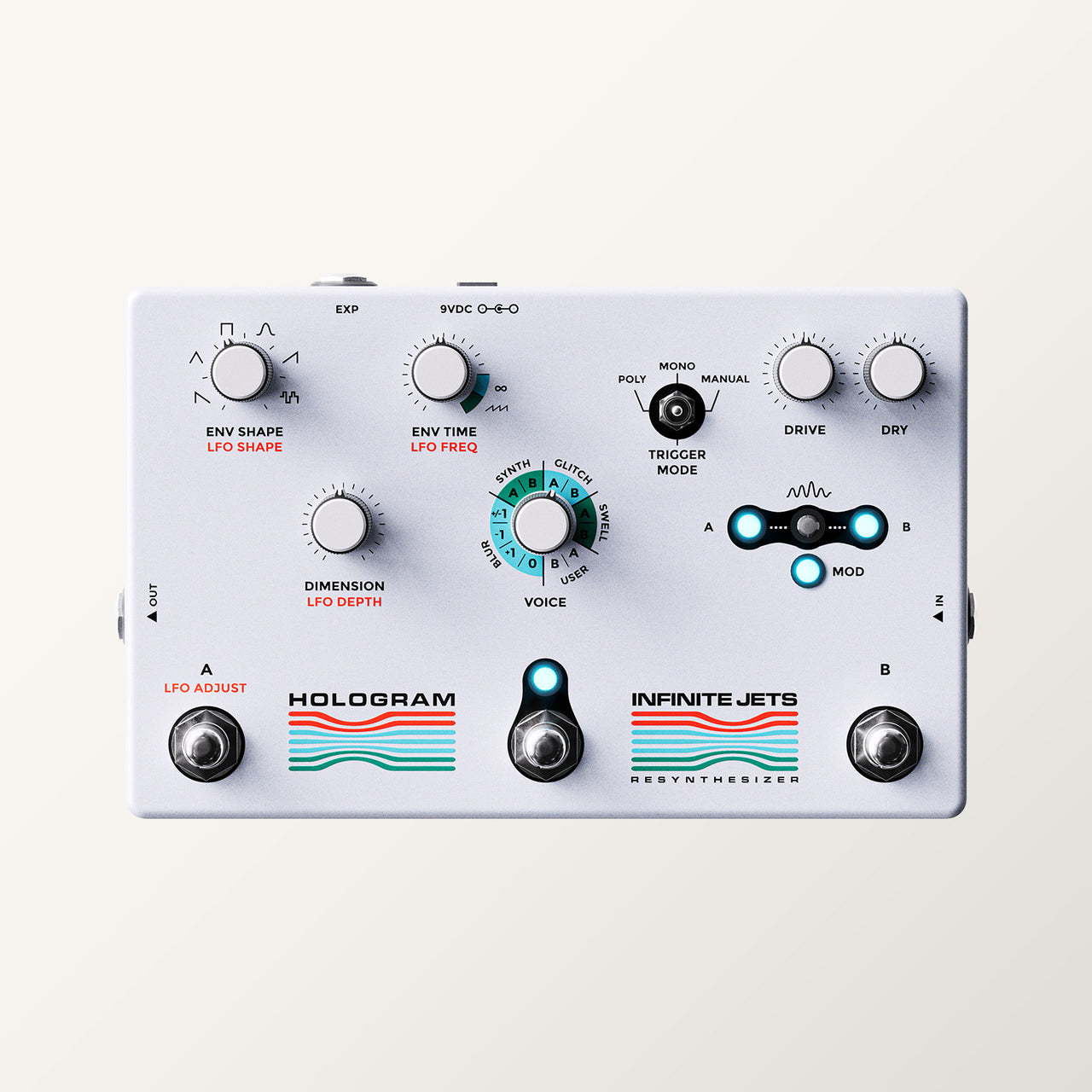 Hologram Electronics Infinite Jets: Resynthesizer multi-voice synth and glitch pedal official shop photo