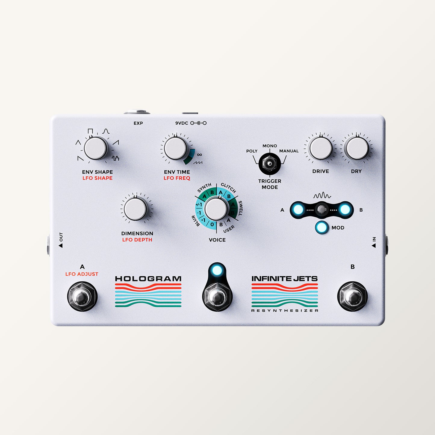 Hologram Electronics Infinite Jets: Resynthesizer multi-voice synth and glitch pedal official shop photo